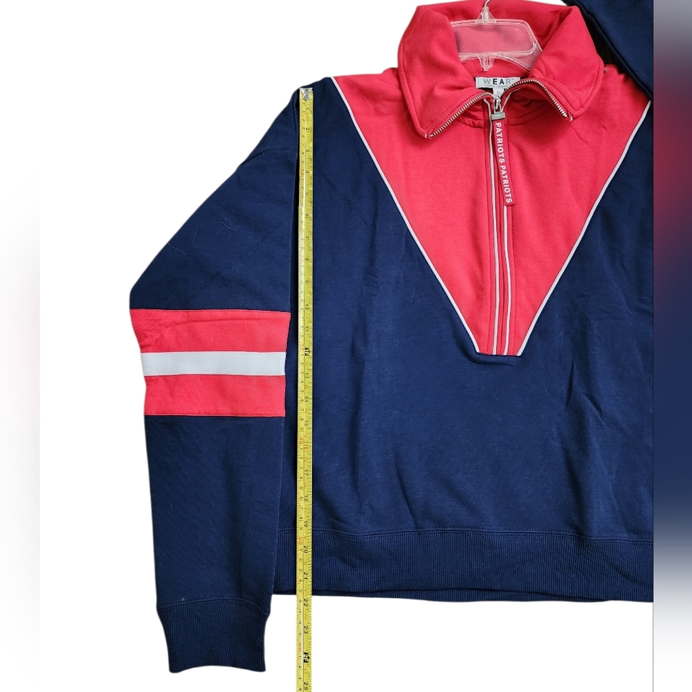 NEW! NFL Football New England Patriots Womens Half Zip Sweater XL New With Tags - Picture 6 of 11